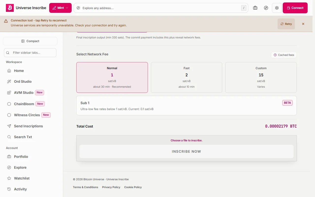 Step 3 of Inscribe your first file