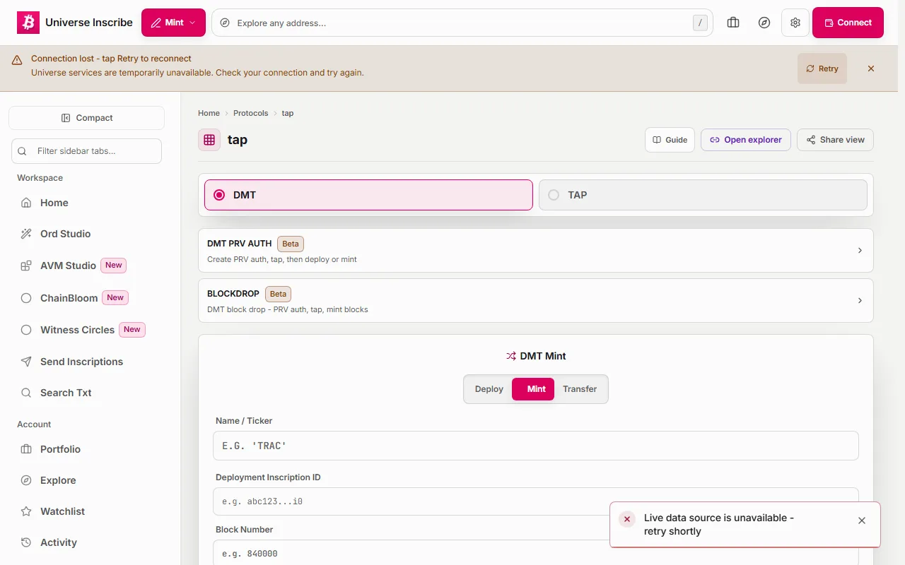 Step 1 of Mint TAP walkthrough